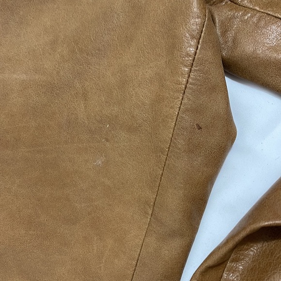 Gap Vintage Genuine Leather Bootcut High Waisted Pants Camel Tan Y2K Size 8 - Picture 14 of 14